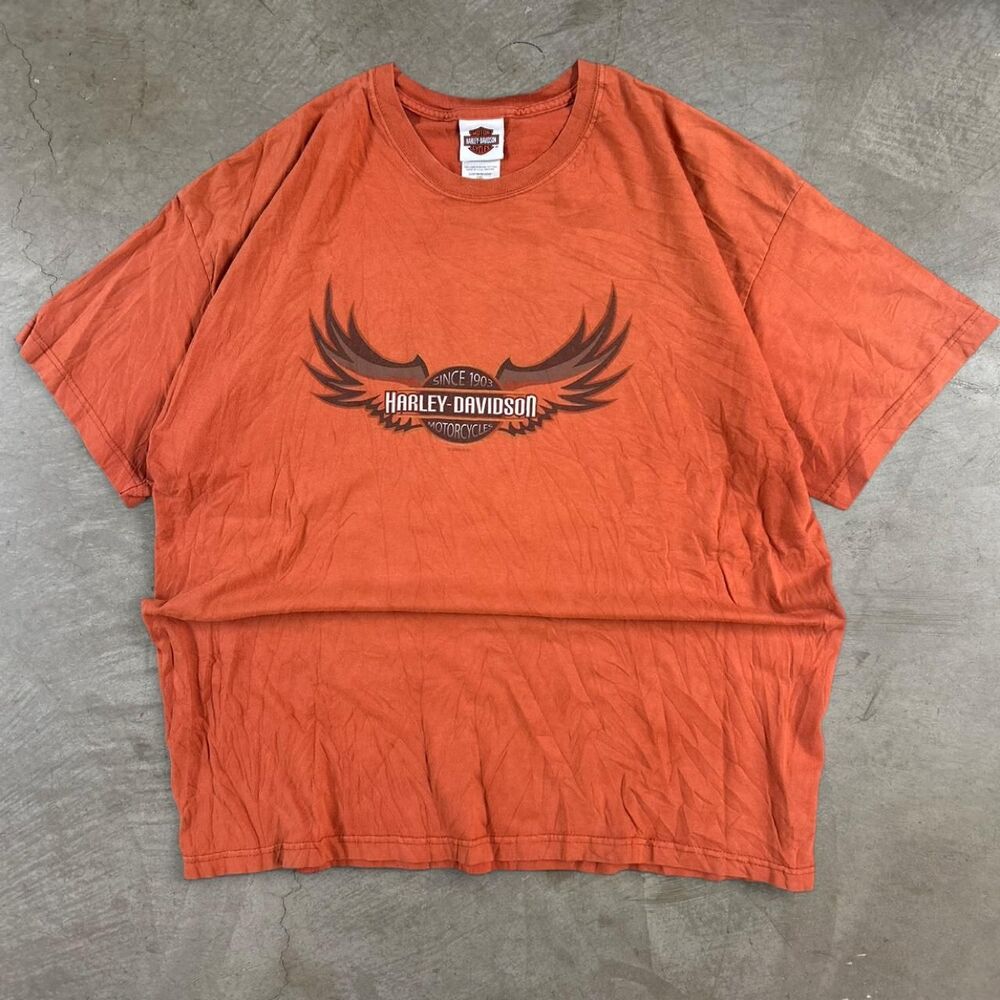 Harley-davidson Men's Orange T-shirt